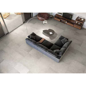 svetlosivá gresová dlažba GREY SOUL LIGHT 61x122 s matným povrchom v dekore betónu