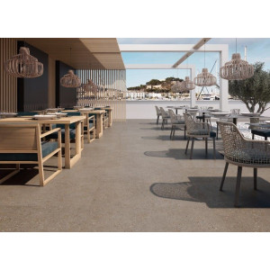 Matná gresová dlažba Doge Rialto 60×60 s terrazzo efektom, vhodná do exteriéru na terasu