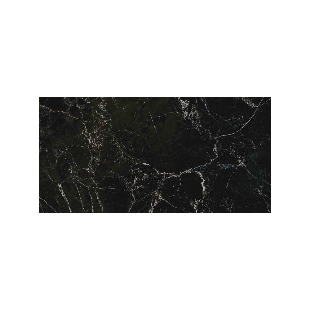 Čierna gresová dlažba Radon Negro 60x120 s lešteným povrchom s bledými žilami Čierna gresová dlažba Radon Negro 60x120 s lešteným povrchom s bledými žilami