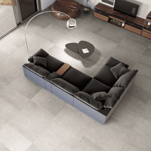 svetlosivá gresová dlažba GREY SOUL LIGHT 61x61 s matným povrchom v dekore betónu