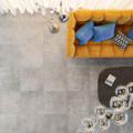 sivá gresová dlažba GREY SOUL MID 61x61 s matným povrchom v dekore betónu