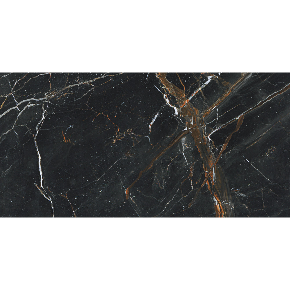 Čierna gresová dlažba Vanity Black 60x120 s lešteným povrchom v dekore mramoru Čierna gresová dlažba Vanity Black 60x120 s lešteným povrchom v dekore mramoru