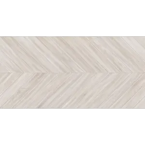 Svetlá hnedá  matná gresová dlažba Chevron Nubole 60x120 v dekore dreva s elegantným rybím vzorom
