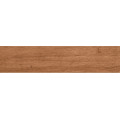 Hnedá matná gresová dlažba Casterly Caoba 23,3x120 s realistickým dreveným dekorom