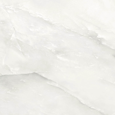 Biela lesklá gresová dlažba Potomac Blanco 60x60 s jemnou mramorovou kresbou