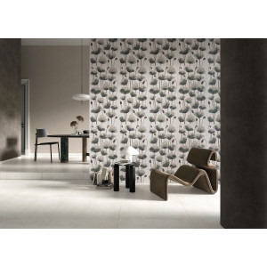 Biela gresová dlažba Grey Soul White 30,4x61 s matným povrchom v betónovom dekore umiestnená na chodbe