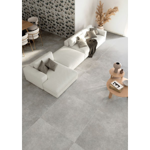 sivá gresová dlažba GREY SOUL MID 30,4x61 s matným povrchom v dekore betónu
