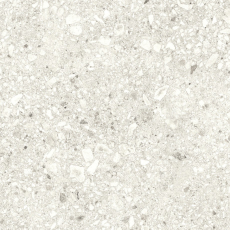 biela veľkoformátová terrazzo dlažba Ceppo di Gré White 90x90 s matným povrchom