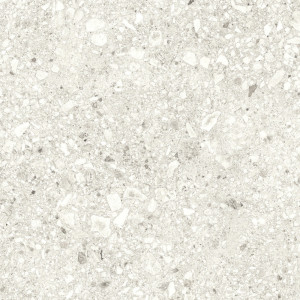 biela veľkoformátová terrazzo dlažba Ceppo di Gré White 90x90 s matným povrchom