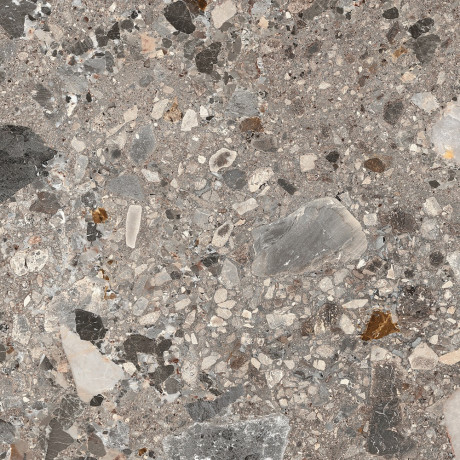veľkoformátová terrazzo gresová dlažba NORR FARGE 120x120 s matným povrchom a výraznými inklúziami od značky MIRAGE