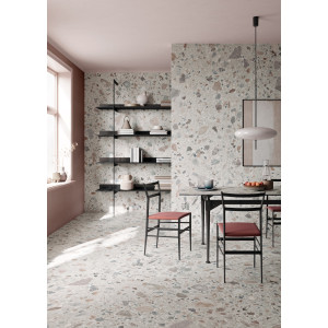 svetlá terrazzo gresová dlažba NORR HAV 60x60 s matným povrchom od Mirage