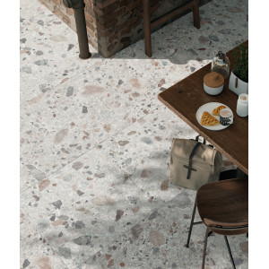 svetlá terrazzo gresová dlažba NORR HAV 60x120 s matným povrchom