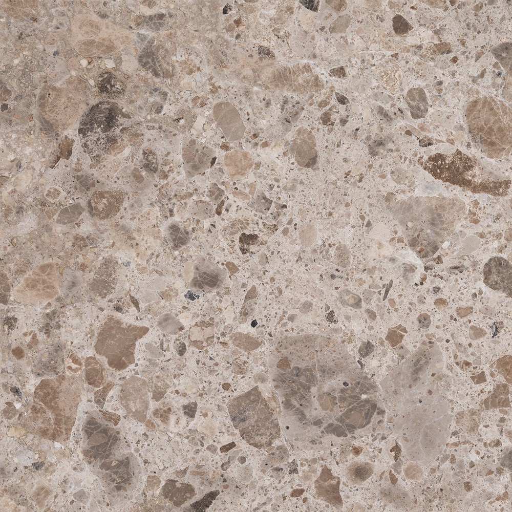 veľkoformátová terrazzo gresová dlažba NORR OKEN 120x120 s matným povrchom v teplom prírodnom dekore od MIRAGE