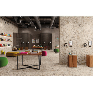 protišmyková terrazzo gresová dlažba NORR OKEN 60x60 R11 od MIRAGE