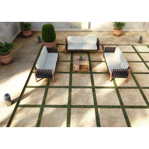 Béžová gresová dlažba COLOSSEO PLUS BEIGE 90x90 s matným povrchom pre exteriér od Tuscania