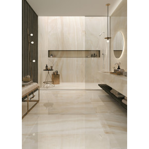 Dlažba JEWELS JW 15 ONYKS 60×60 od MIRAGE s krémovým žilkovaním a matným povrchom