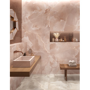 Dlažba MIRAGE ONYCE ROSE 60x120 s efektom ónyxu v ružových tónoch