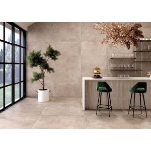 Gresová dlažba 122,2×122,2 cm – taupe betónový vzhľad