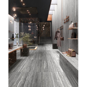 Rektifikovaná dlažba 60×60 – Travertino Dark, Mirage