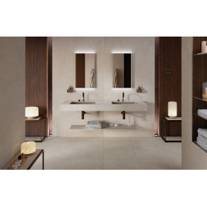 Mirage Restone Safari – veľkoformátový rektifikovaný gres v šedom kamennom dekore, povrch R11