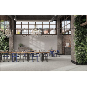 Mirage Reconcrete RO 14 – rektifikovaný gres, šedý terrazzo efekt, formát 60×119,7
