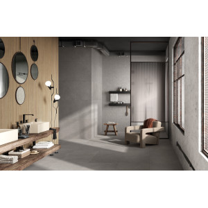 Mirage Reconcrete RO 05 – gresová dlažba, šedý dekor, technická úprava R11