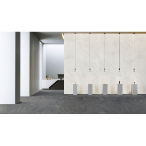 Matná šedá dlažba Slash Dark Grey 61×61 od značky Tuscania do interiéru aj exteriéru.