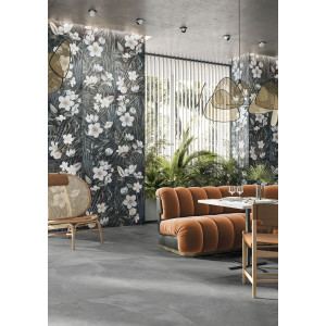 Gresová dlažba v tmavom šedom odtieni – model Slash Dark Grey 61×61, výrobca Tuscania.