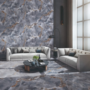 Dlažba CONTINUA ONYX BLUE 60×120 s efektom modrého ónyxu – leštený povrch, Inceram.