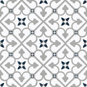 Brighton Grey 45×45 – retro gresová dlažba v sivom odtieni s geometrickým vzorom.