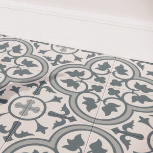 Dover Blue 45×45 – retro dlažba v modro-béžovom dekore.