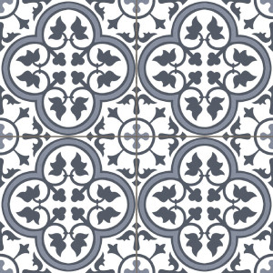 Prissmacer Cerámica Hampton Blue – gresová dlažba s ornamentom.