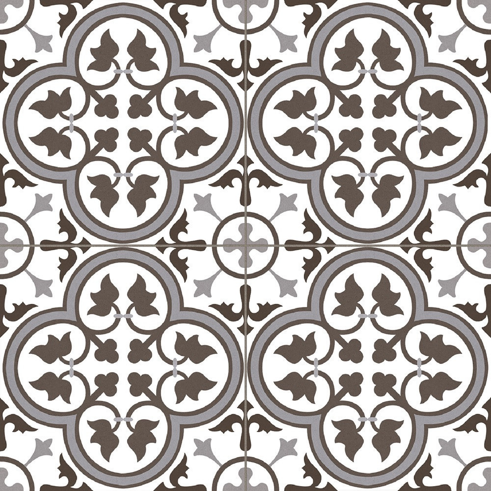 Hampton Grey 45×45 je sivá retro dlažba s jemným vzorom.
