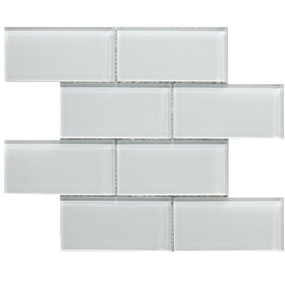 Mozaika Metro White 30×30 – biela sklenená mozaika v štýle metro tiles od Intermatex.