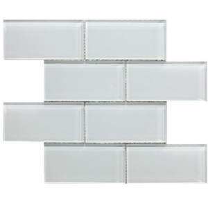 Mozaika Metro White 30×30 – biela sklenená mozaika v štýle metro tiles od Intermatex.