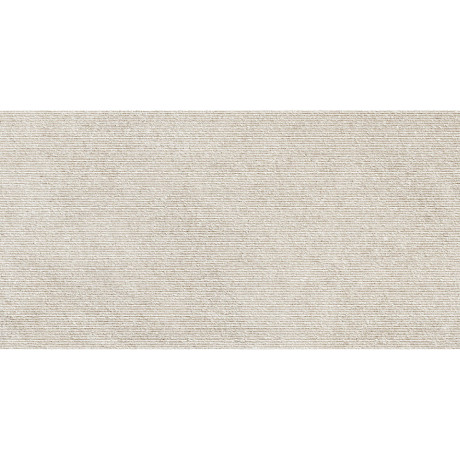 Tuscania Eterea Perla Millerighe – vrúbkovaný matný obklad v béžovo-sivom tóne.