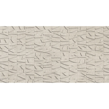 Tuscania Eterea Perla Relievo – matný dekor s popraskaným kamenným efektom.