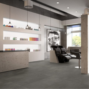 Dlažba HUDSON Volcano 60×60 je tmavý betónový vzhľad od Villeroy & Boch.