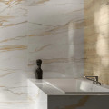 Villeroy & Boch Marble Selection Calacatta Gold 120×120 – leštená dlažba s bielym mramorom a zlatou žilou.
