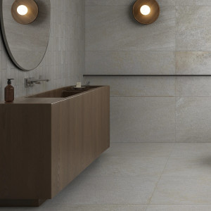 Matná gresová dlažba MONTAGNE IVORY 80×80 – imitácia prírodného kameňa Villeroy & Boch.