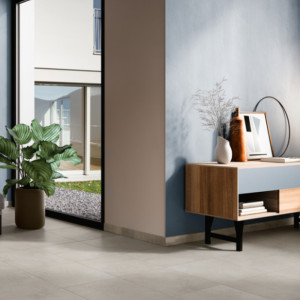 Greige dlažba Villeroy & Boch URBAN JUNGLE GREIGE s betónovým efektom.