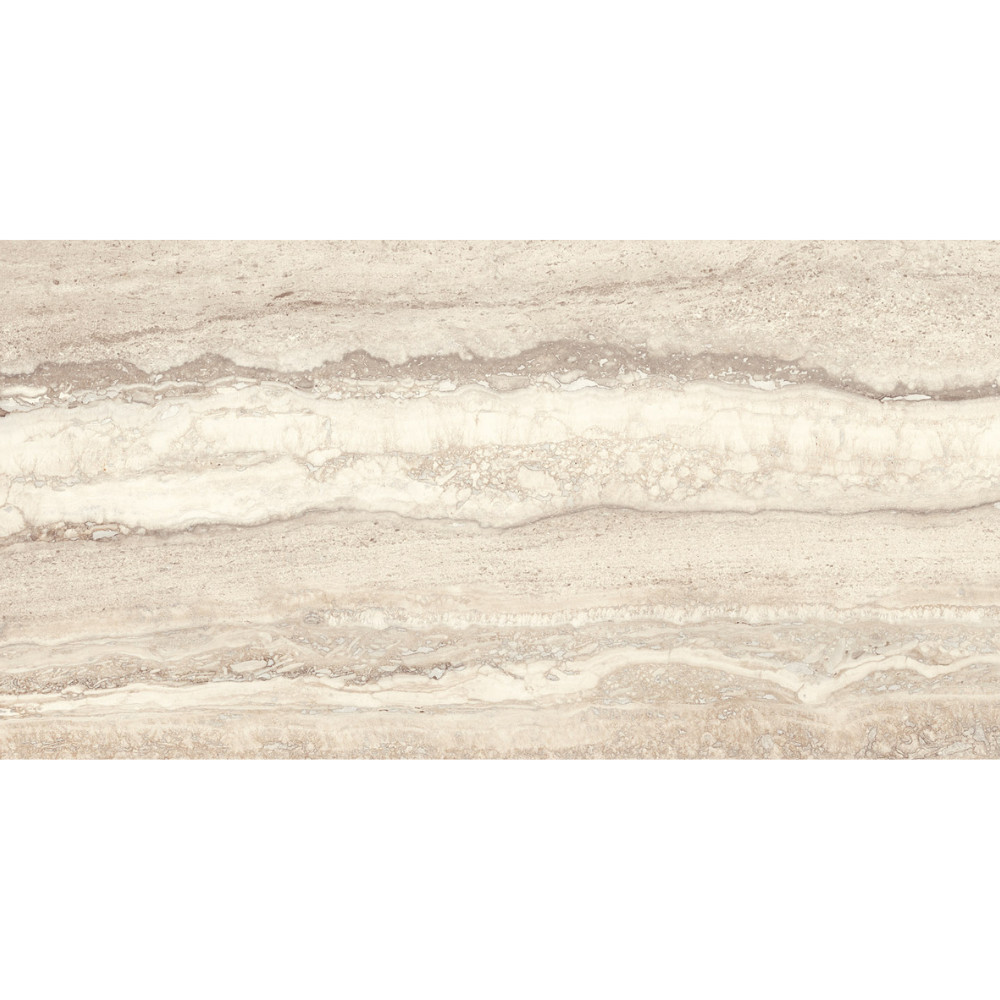 Dlažba Tuscan Traces Silver 60×120 v imitácii travertínu s jemnou kamennou kresbou.