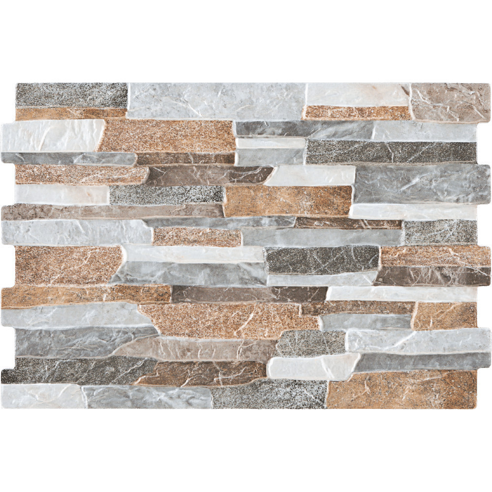 Kamenný obklad z hliny PETRA GRAFITO – sivý a grafitový odtieň 34×50.