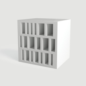 TERRAE LITO VIBRANTE SNOWY TA 21 12x12x10 dekoratívny keramický obklad Mirage
