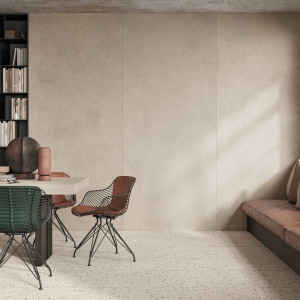 RECONCRETE TERRAZZO RICE 120 × 120 cm veľkoformátový gres do interiéru