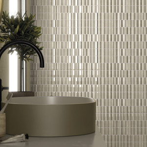 Cifre Volume Ivory 6x25 lesklý 3D metro obklad béžová