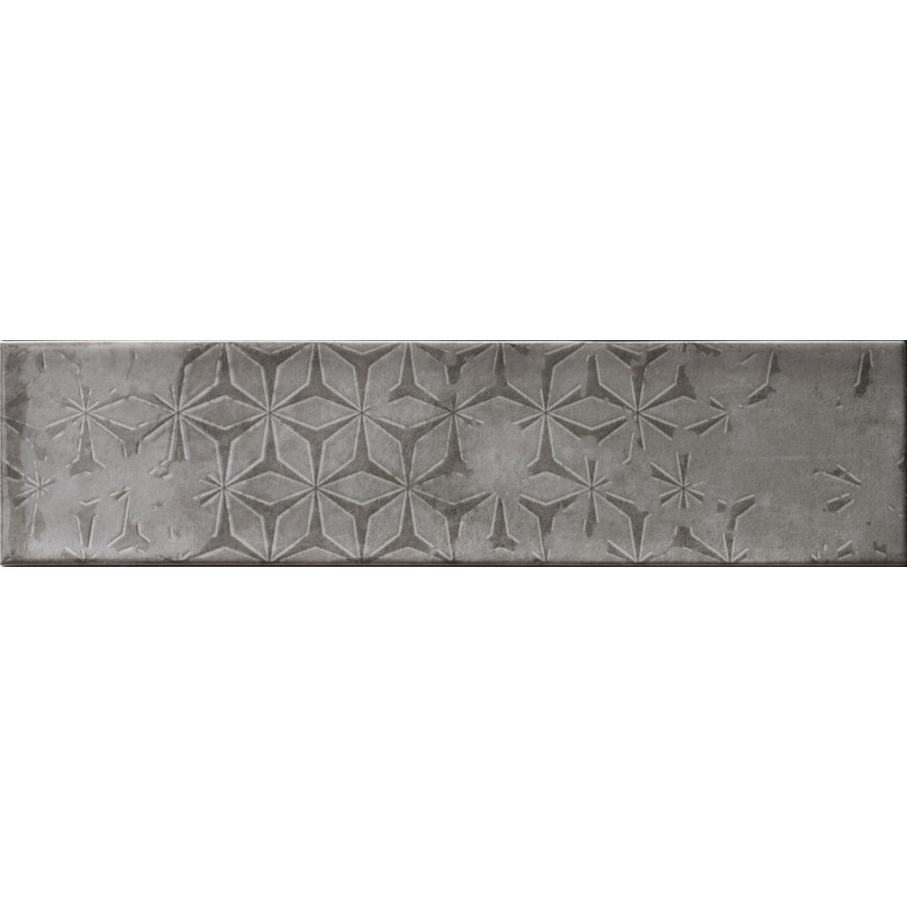 Cifre Omnia Decor Grey 7,5x30 lesklý keramický obklad sivá