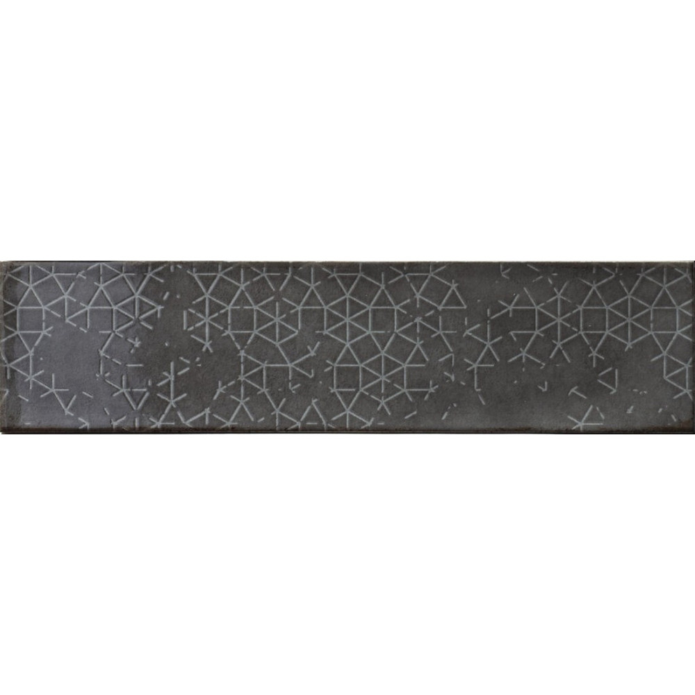 Cifre Omnia Decor Anthracite 7,5x30 lesklý keramický obklad antracitová