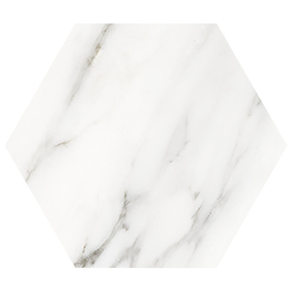 Cifre Ducale White Lesklý Hex 15x17 keramický mramorový obklad biely