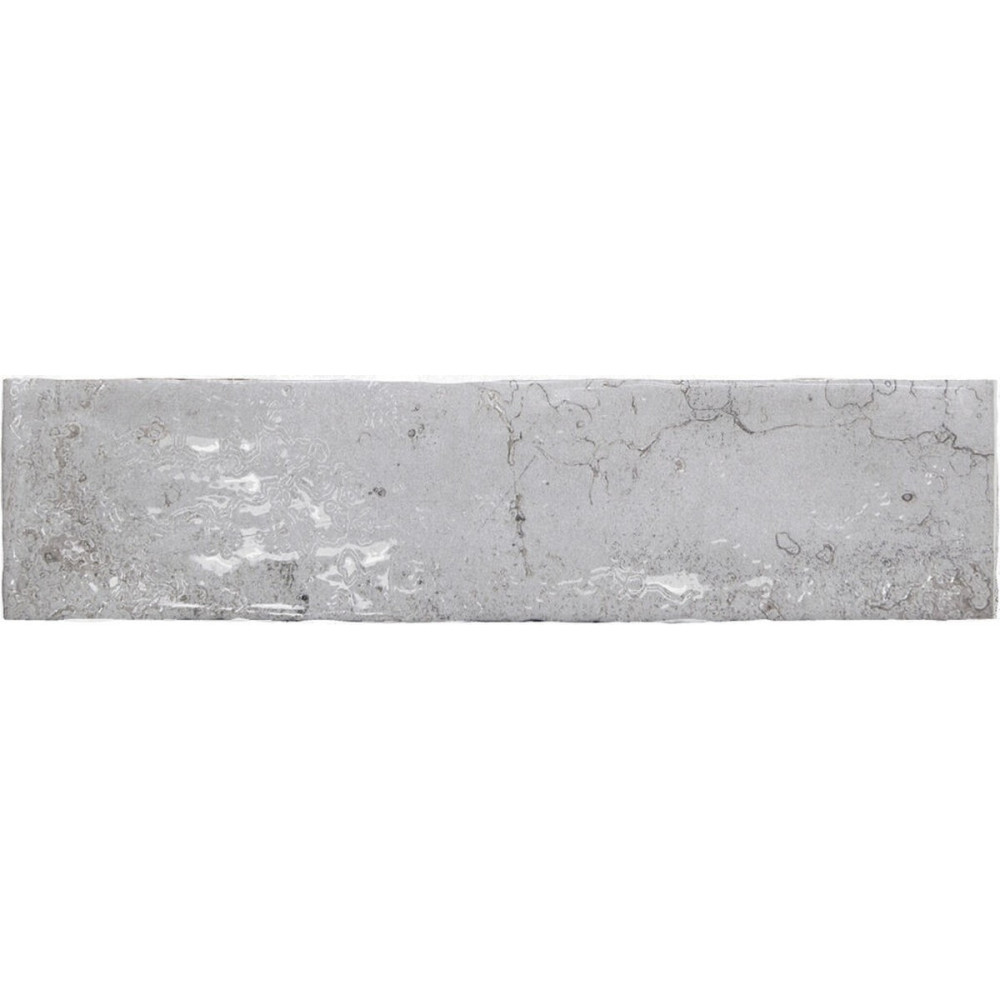 Cifre Industrial Silver 7,5x30 lesklý keramický kovový obklad sivá